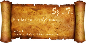 Szekulesz Tímea névjegykártya